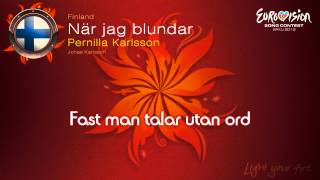 Pernilla Karlsson  quotNär Jag Blundarquot Finland  Instrumental version [upl. by Brena676]