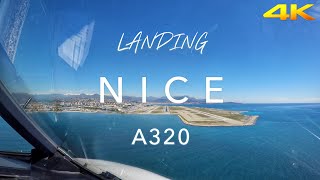 NICE  A320 LANDING 4K [upl. by Adehsar]