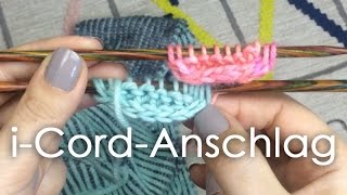 StrickTutorial icordAnschlag [upl. by Enialedam656]