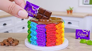 Rainbow DAIRY MILK Chocolate Cake🌈 1000 ASMR Miniature Cake Decorating [upl. by Chemash]