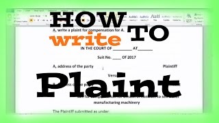 How to write plaint on MS ward [upl. by Carley]