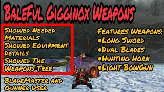 MHP3rd Baleful Gigginox Weapons [upl. by Varian517]