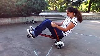 Convert Your Hoverboard Into a Fun GoKart  HoverKart HoverBike HoverSeat [upl. by Nnednarb364]