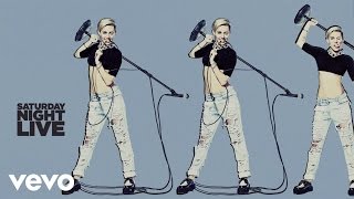 Miley Cyrus  Wrecking Ball Live On SNL [upl. by Eekcaj]