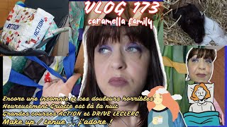 VLOG 173INSOMNIES ET DOULEURS OUI ENCOREGRANDES COURSES ACTION ET LECLERC DRIVEMAKE UP ET TENUE [upl. by Adaurd]