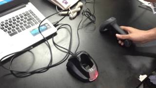 วิธีใช้งาน Wireless Barcode Scanner เครื่องอ่านบาร์โค้ดไร้สาย CINO F790BT [upl. by Nivrag41]