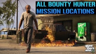 GTA 5  All Bounty Hunter Mission Locations In Detail [upl. by Trumaine604]