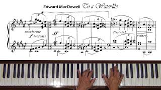 Edward MacDowell Woodland Sketches 6 To a Water Lily Piano Tutorial [upl. by Maribeth]