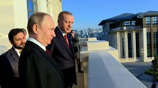 Cumhurbaşkanı Erdoğan Putin İle Külliyenin Balkonunda [upl. by Yhtir]