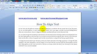 MS Word  Format Text Better with Justify Alignment [upl. by Templeton]