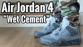 Air Jordan 4 “Wet Cement” Review amp On Feet [upl. by Adore]