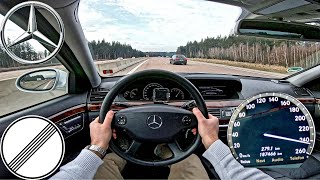 Mercedes Benz S320 CDI 235 HP  Top Speed German Autobahn  0100 kmh amp 100200kmh [upl. by Slorac]