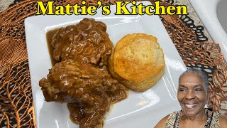 Southern Fried Rabbit Smothered in Gravy  Tender Fried Rabbit Recipe  Mattie’s Kitchen [upl. by Nawk]