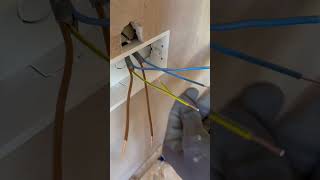 Double Socket Installation electrician renovation tools trending [upl. by Kerstin600]