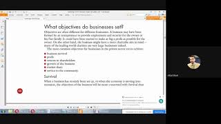 Business Objectives  Business Studies  Chap 5  Part 1  Sir Afzal Shad [upl. by Ennovi]