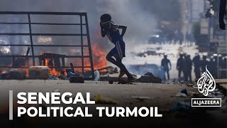 Police and protesters clash after Senegal election postponed [upl. by Dyl]