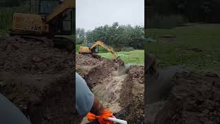 Digging Open The Dam Of The Downpour Causing Water Level Rising Pool To Discharge Flood [upl. by Ettelorahc]