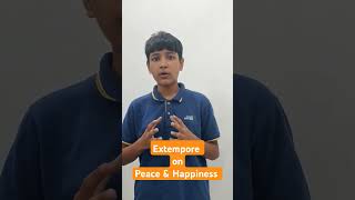 Extempore on Peace amp Happiness brainchampions extempore peace spokenenglish [upl. by Erv371]