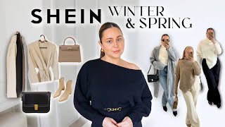 SHEIN WINTER INTO SPRING HAUL 2024  Classy Minimal Everyday amp Work Outfit Ideas Wardrobe Basics [upl. by Ahsaet318]