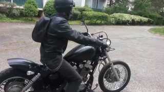 Bobber virago 125 drag pipe sound [upl. by Oesile]