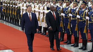 South Africa China vow stronger ties as Ramaphosa starts state visit [upl. by Langelo]