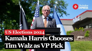 US Elections 2024 Kamala Harris Picks Minnesota Governor Tim Walz as VP Running Mate [upl. by Nanice248]