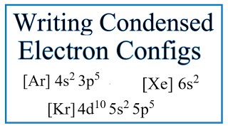 Writing CondensedAbbreviated Electron Configurations [upl. by Iclehc484]