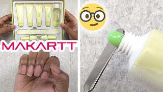 Trying Makartt Green Polygel Nail Kit [upl. by Aretse]