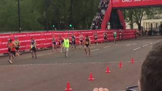 LONDON MARATHON 2017  MAN COLLAPSES FROM EXHAUSTION SO SAD [upl. by Rojam333]