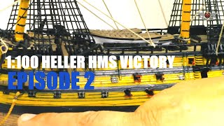 1100 HELLER HMS VICTORY EP II PLAMO BUILD [upl. by Custer]