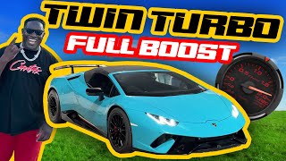 MY TWIN TURBO LAMBORGHINI HURACAN PERFORMANTE FULL BOOST FIRST DRIVE [upl. by Warde]