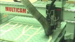 Muticam CNC routing machine cutting duct board phenolic foam [upl. by Chaiken]