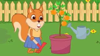 Bridie Squirrel in English  Oranges Cartoon for Kids [upl. by Yentruok]