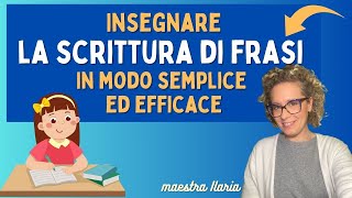 SCUOLA PRIMARIA  insegnare la corretta e completa scrittura di frasi [upl. by Mcgregor]