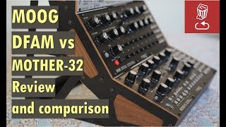 Moog DFAM vs Mother32 Review and comparison Drummer From Another Mother [upl. by Anrehs]