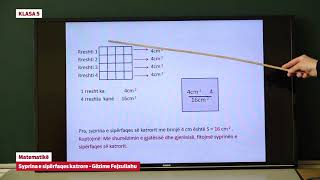 e Mesimi Klasa 5  5847 Matematikë  Syprina e sipërfaqes katrore [upl. by Assilim]