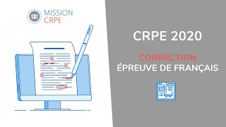 CRPE 2020  Correction de lépreuve de Français ✅ [upl. by Susanne989]