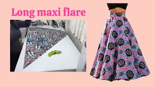 How to cut a flare  maxi flare skirt  circle skirt [upl. by Naraj]