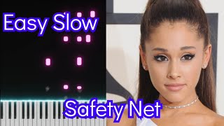 Safety Net  Ariana Grande  Top American Songs  EASY SLOW Piano Tutorial [upl. by Tabina]