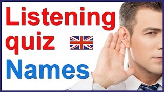 English listening and spelling quiz  Peoples names [upl. by Vidovik290]