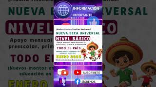 💥🔝☑️¡Apoyo a la Educación💵Beca Universal🤓¿Quiénes podrán formar parte de este nuevo programa🗓💳🎓 [upl. by Oakie129]