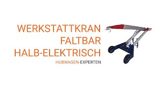 Semi elektrischer fatbarer werkstattkrane  Hubwagenexpertende [upl. by Airb]