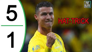 Cristiano RONALDO HATTRICK  AlNassr vs AlTai 51 Highlights amp Goals [upl. by Enywad591]