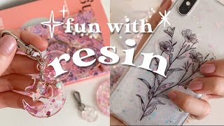 Fun with Resin ✨ How to make resin crafts and easy DIY silicone mould [upl. by Arza573]