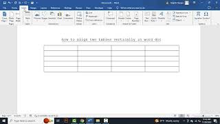 how to align two tables vertically in word doc [upl. by Terese265]