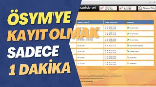 ÖSYMye Kayıl Olmak Sadece 1 Dakikanızı Alır Ösymye Kayıt Nasıl Yapılır İnternetten Ösym Kaydı [upl. by Ymar]