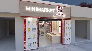 DISEÑO 3D  MINIMARKET quotCOMERCIAL ZCquot [upl. by Bahe722]