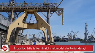 Încep lucrările la terminalul multimodal din Portul Galați [upl. by Hayden]