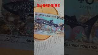 Dżibuti banknot 40 numizmatyka banknoty shorts [upl. by Justino]