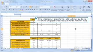 Comment sélectionner des cellules avec Excel 2007 [upl. by Haldi]